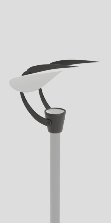 Moderní svítidlo 12 Mercury, odrážející světlo z bílého panelu