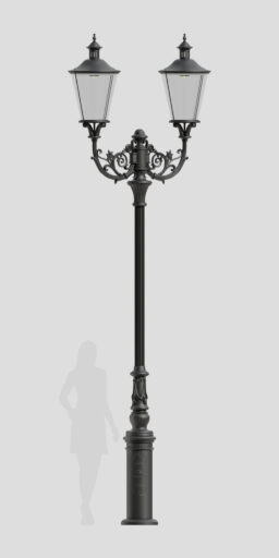 Dvouramenná, bohatě zdobená lucerna B2B/03