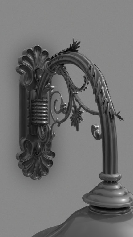 Katalog ramen podpírajících svítidla stojanové lucerny nebo závěsného svítidla. Podpěry ramen s moderním a zdobnějším designem.