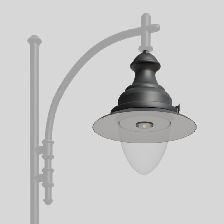 04 Aries B, svítidlo s kuželovým stínidlem.