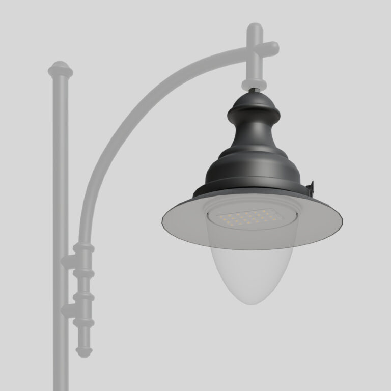 04 Aries B, svítidlo s kuželovým stínidlem.