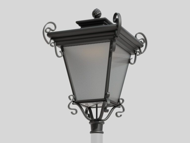 Dekorativní městské svítidlo 22 Saturn B, z matného skla