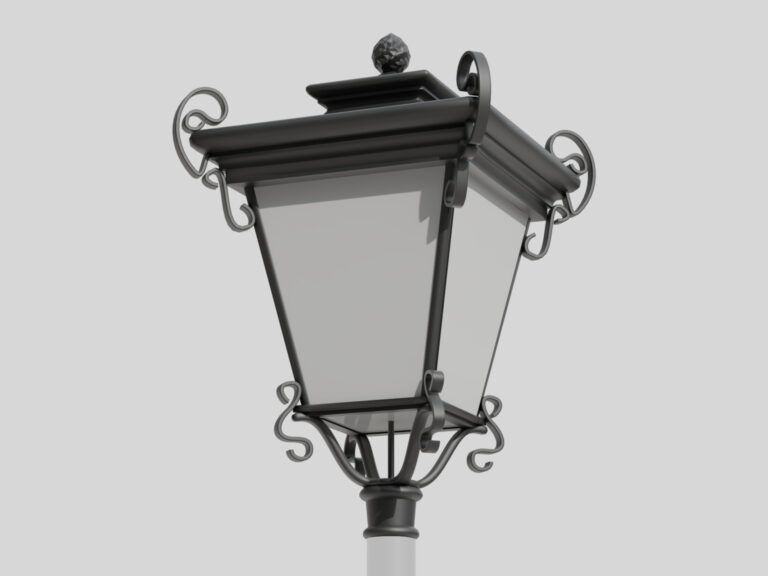 Dekorativní městské svítidlo 22 Saturn B, z mléčného skla